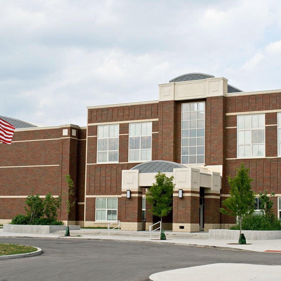 Bigstock school building with flag 20186147