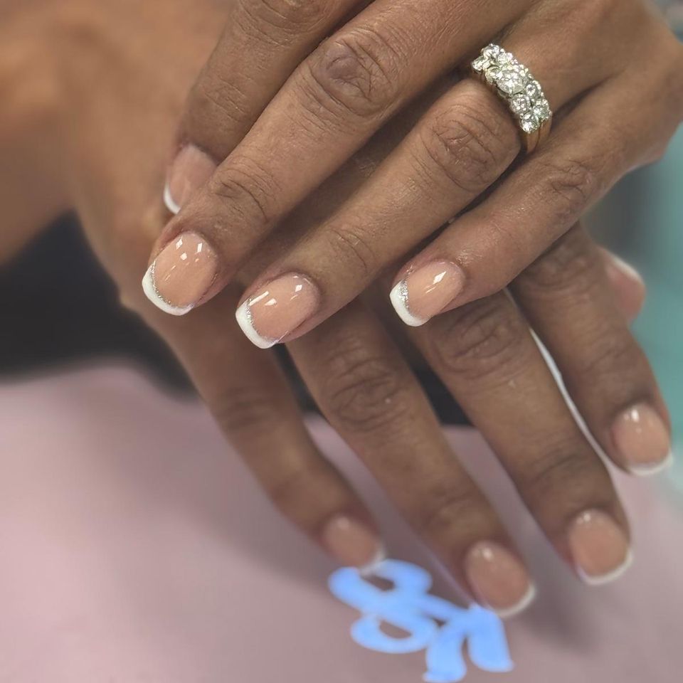 woman hands with manicure done