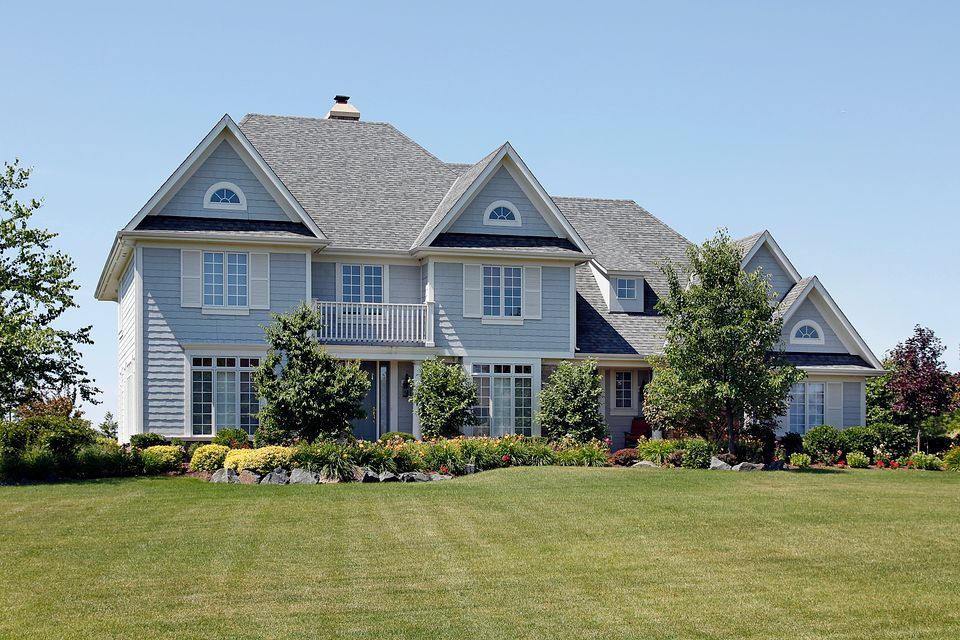 Blue house roof