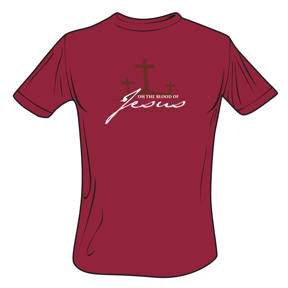 Angela primm oh the blood of jesus tshirt