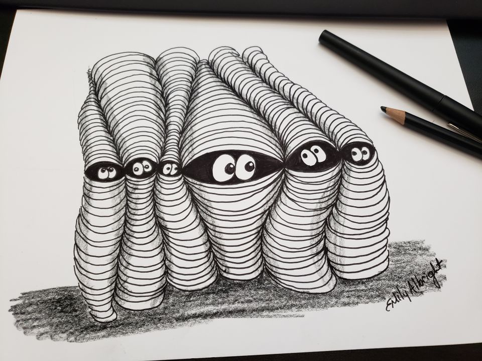 How to Draw Contour Guys Eyes artist Emily Albright