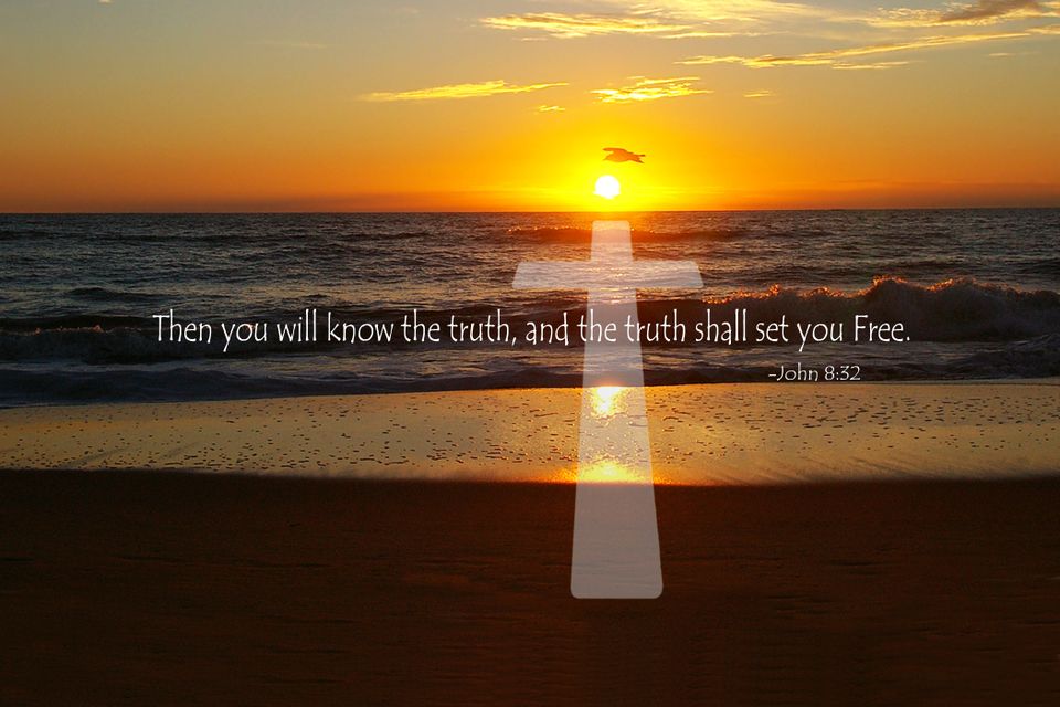 Living free beach and scripture