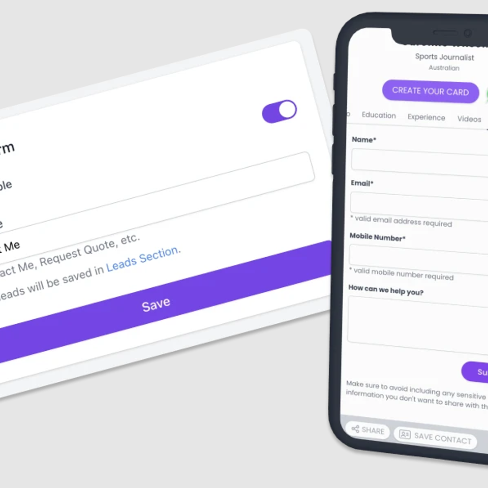Digital business card   contact forms 11