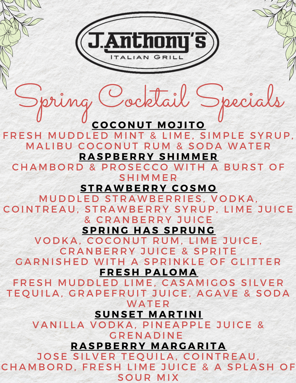 Spring cocktail specials (1)
