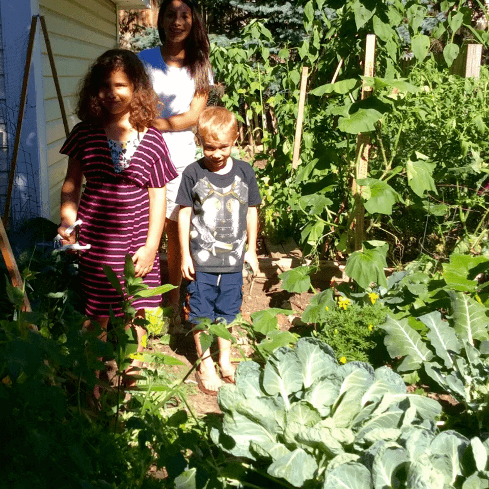 Kids in summer garden min