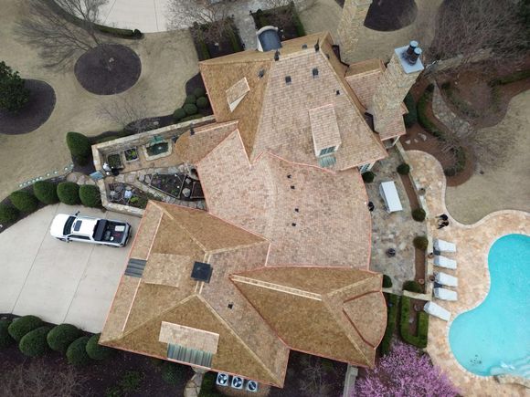 Premium heavy drone view