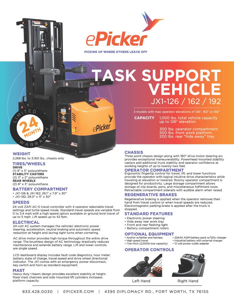 Task support vehicle jx1 126 part 11024 1