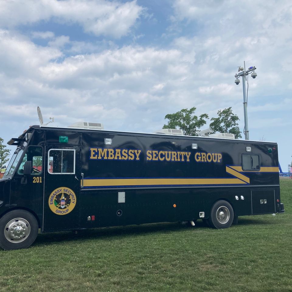 Embassy film security command van