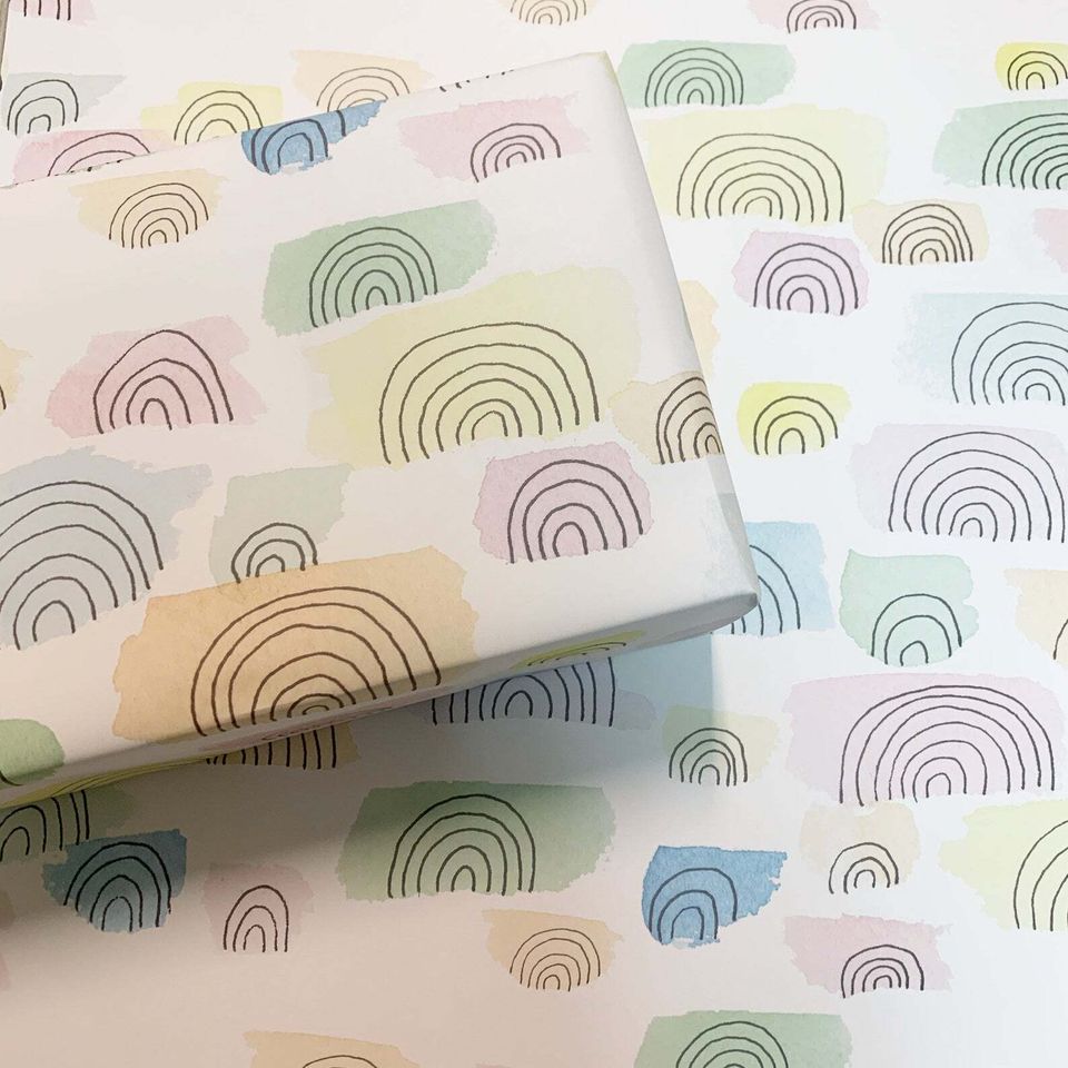 Pastel Rainbow Wrapping Paper Pastelrainbowwrappingpaper