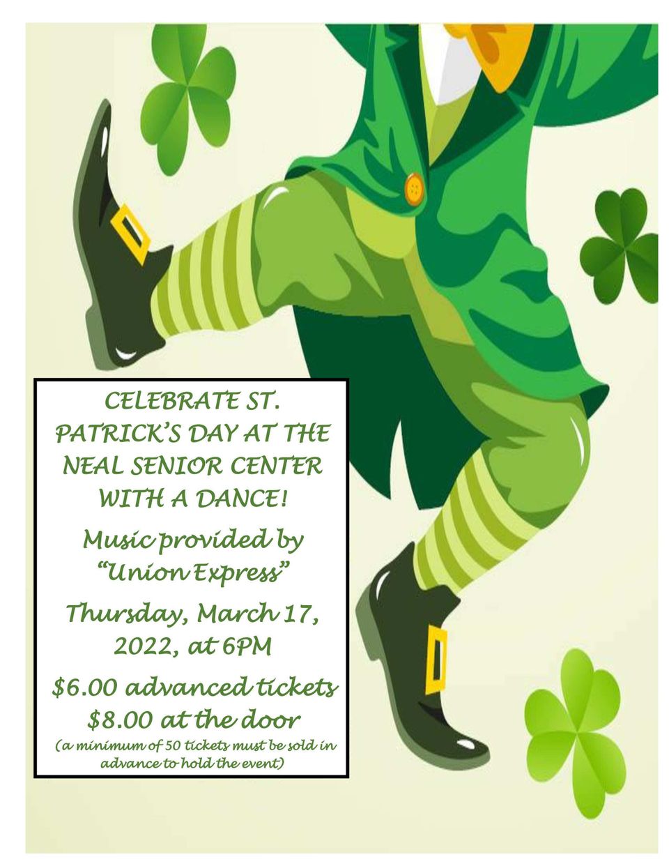 Poster st.patrick's day dance