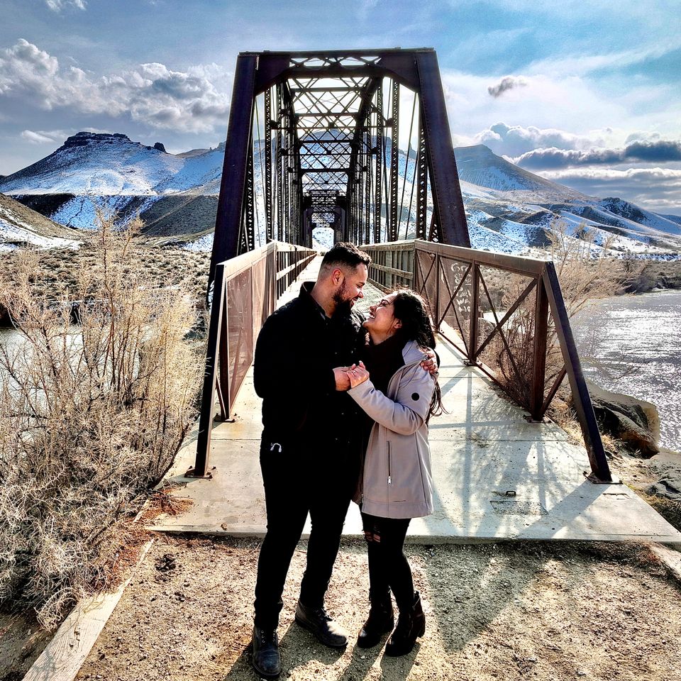 Dazzling drone image of a couple | Boise Aerial Drone Photography