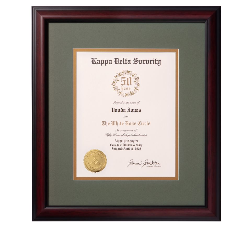 Kd white rose framed
