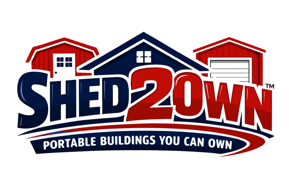 Shed2own portable buildings you can own logo