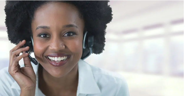 Pretty black women receptionist