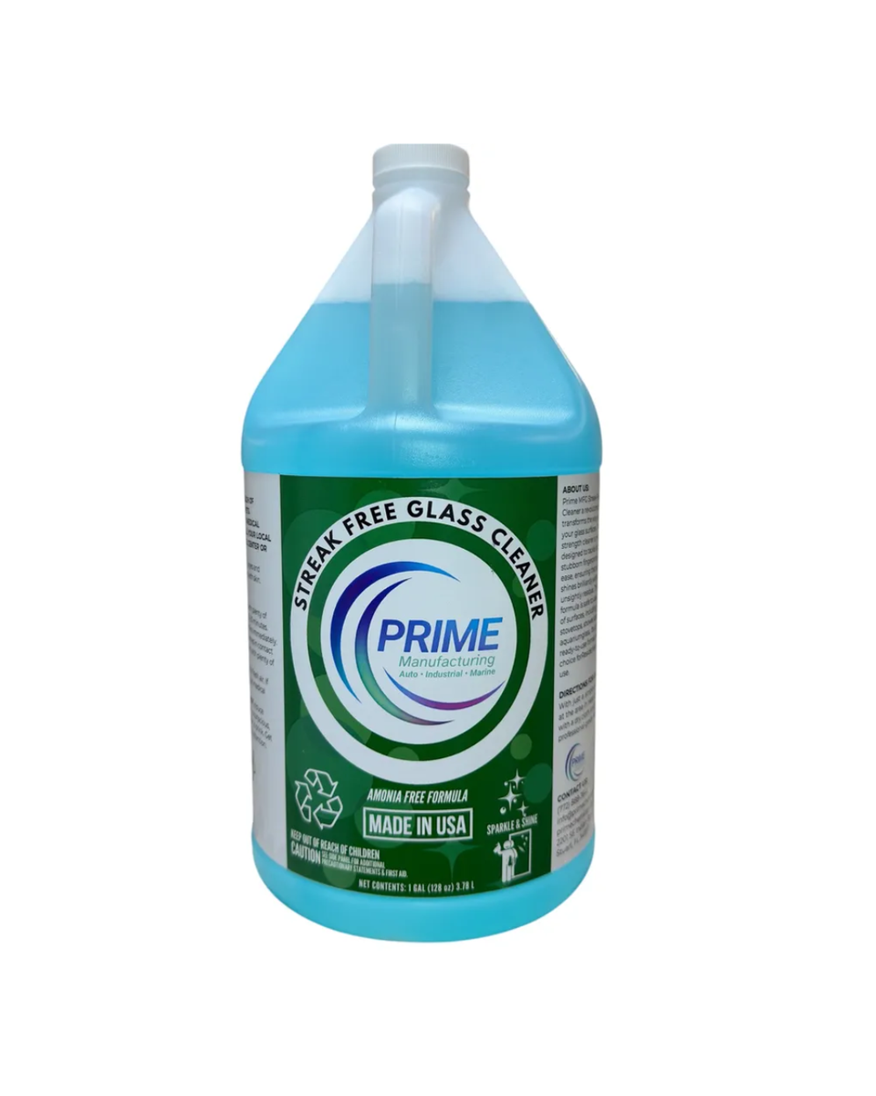 Streak free glass cleaner