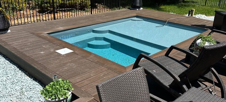 Residential inground pool by PAC Contractors of Timberlake.