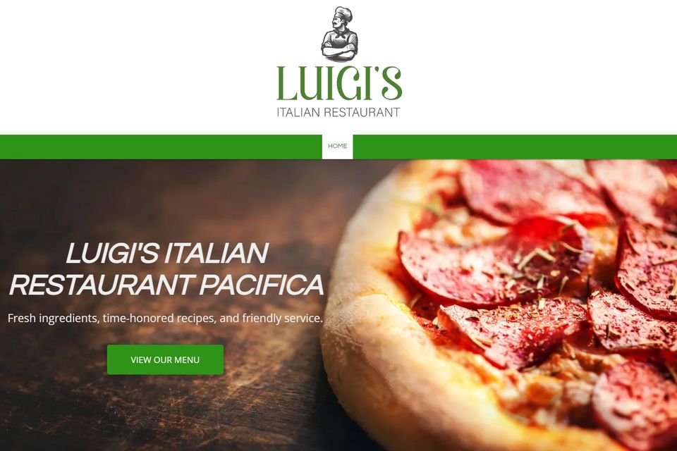 Webspace launcher luigi's italian restaurant