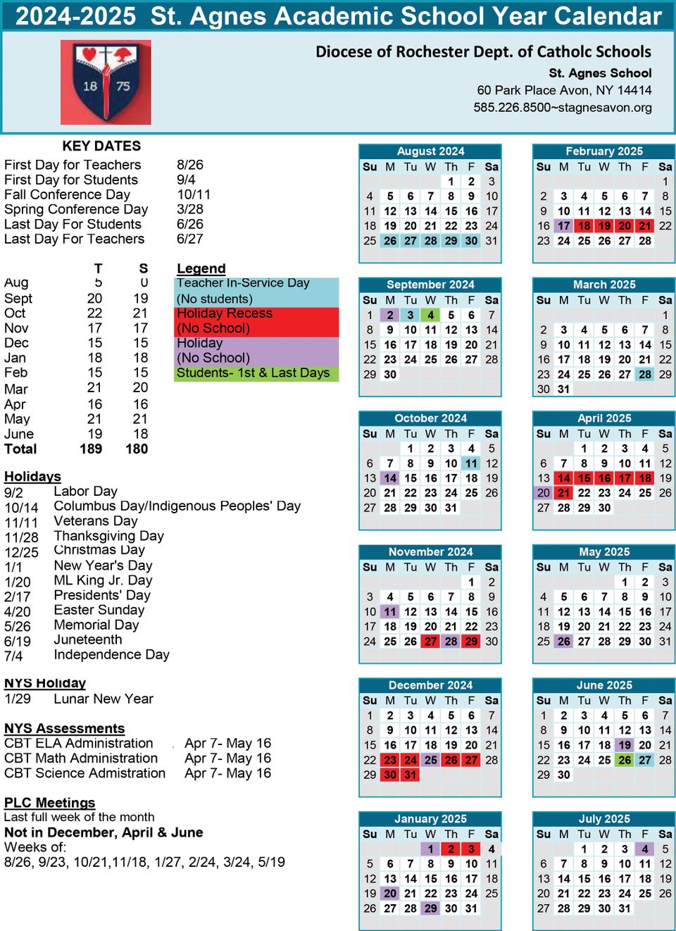 2024 2025 st. agnes school calendar template   copy copy
