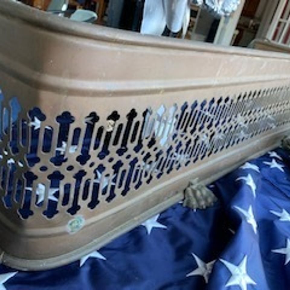Vintage fireplace fender