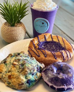 ube flavored pastries, drinks