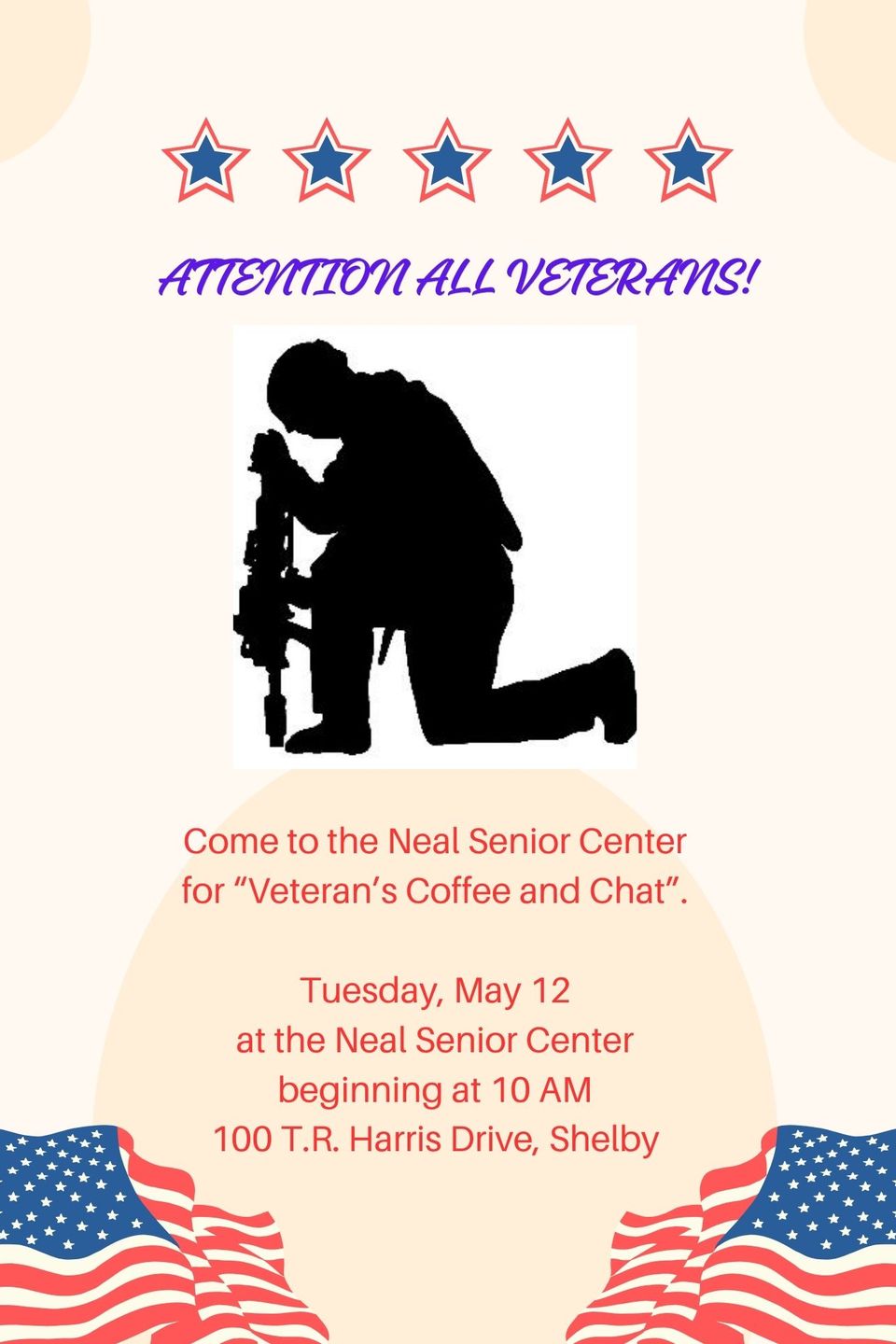 Poster may 2026 veteran's coffee   chat