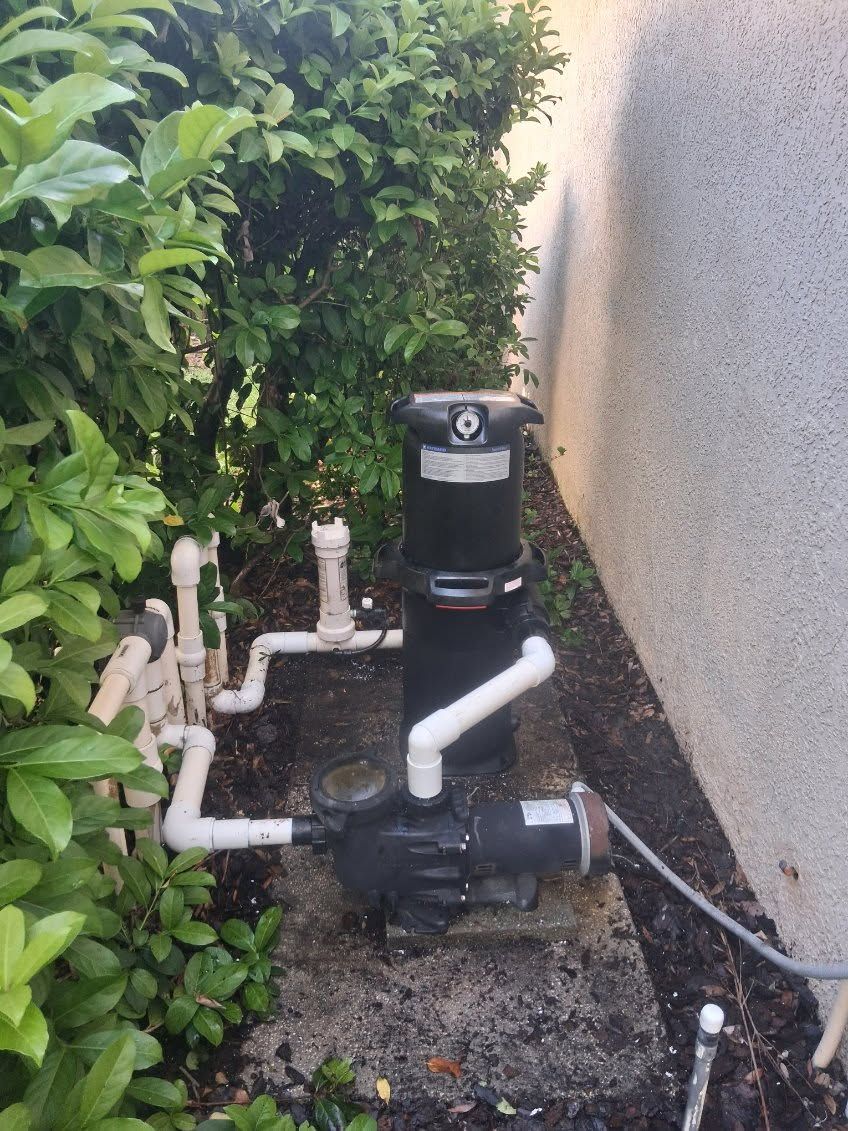 After Pool pump and filter system
