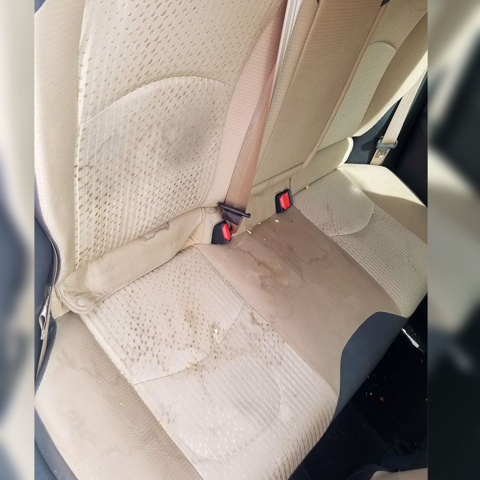 Auto detailing interior cleaning before