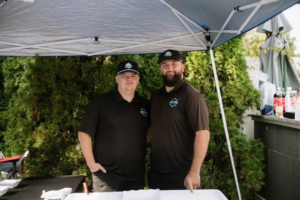 Sean and Mike, the owners of Shore2Shore Shucking