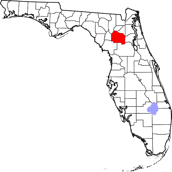601px map of florida highlighting alachua county.svg