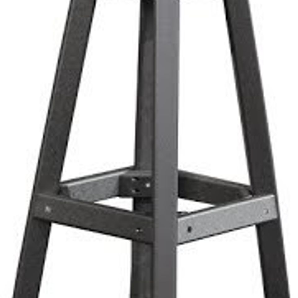 Sunrise poly lawn   hardwood furniture   paden  oklahoma   luxcraft collection   pbswwb bar stool weatherwood   black20180515 26140 12rf3fc