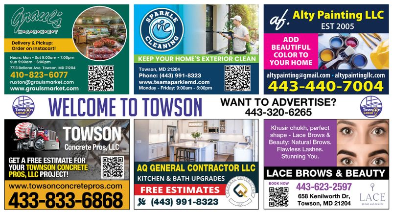 Towson postcard back welcome final