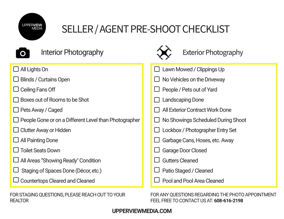Seller agent checklist