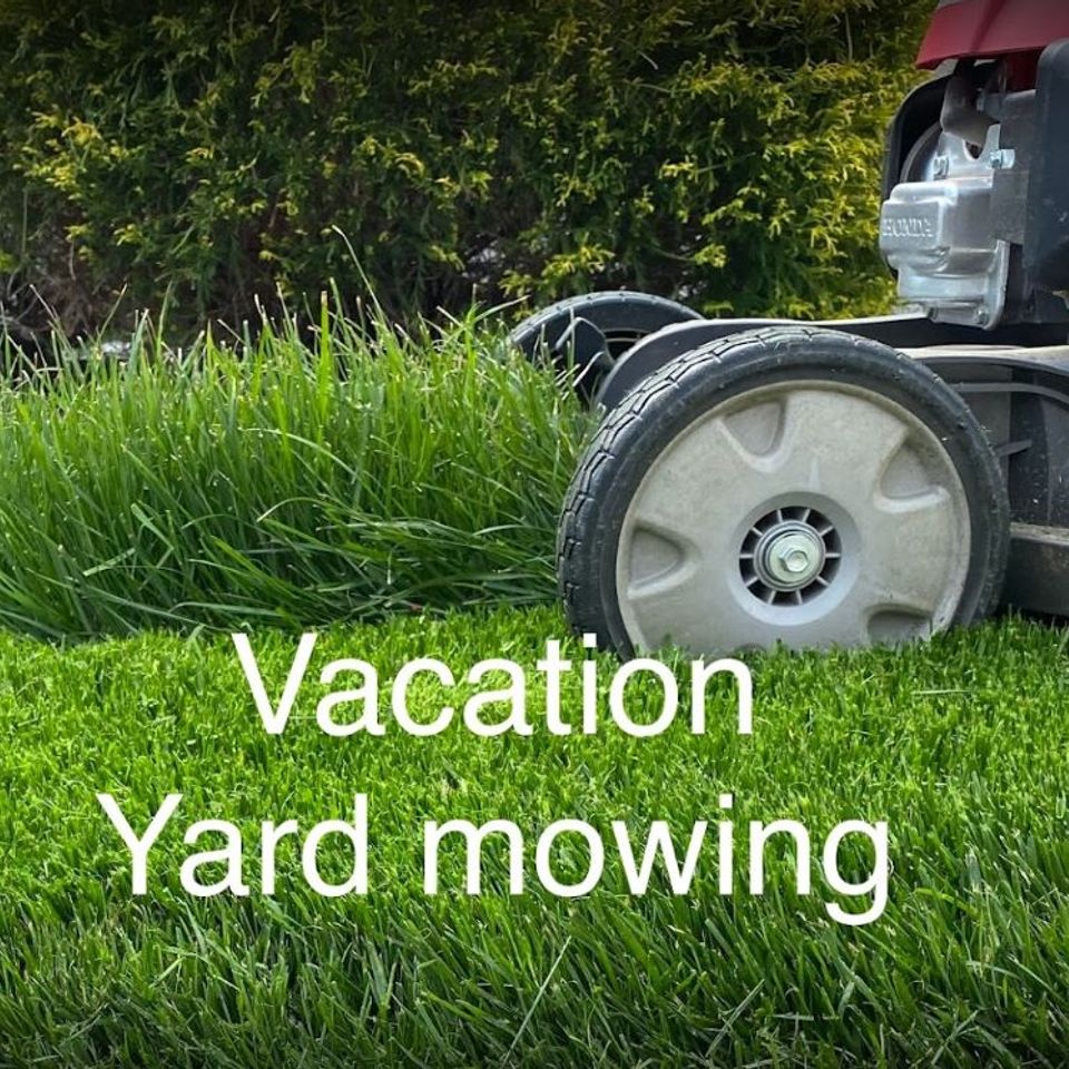 Exterior vacation yard mowing