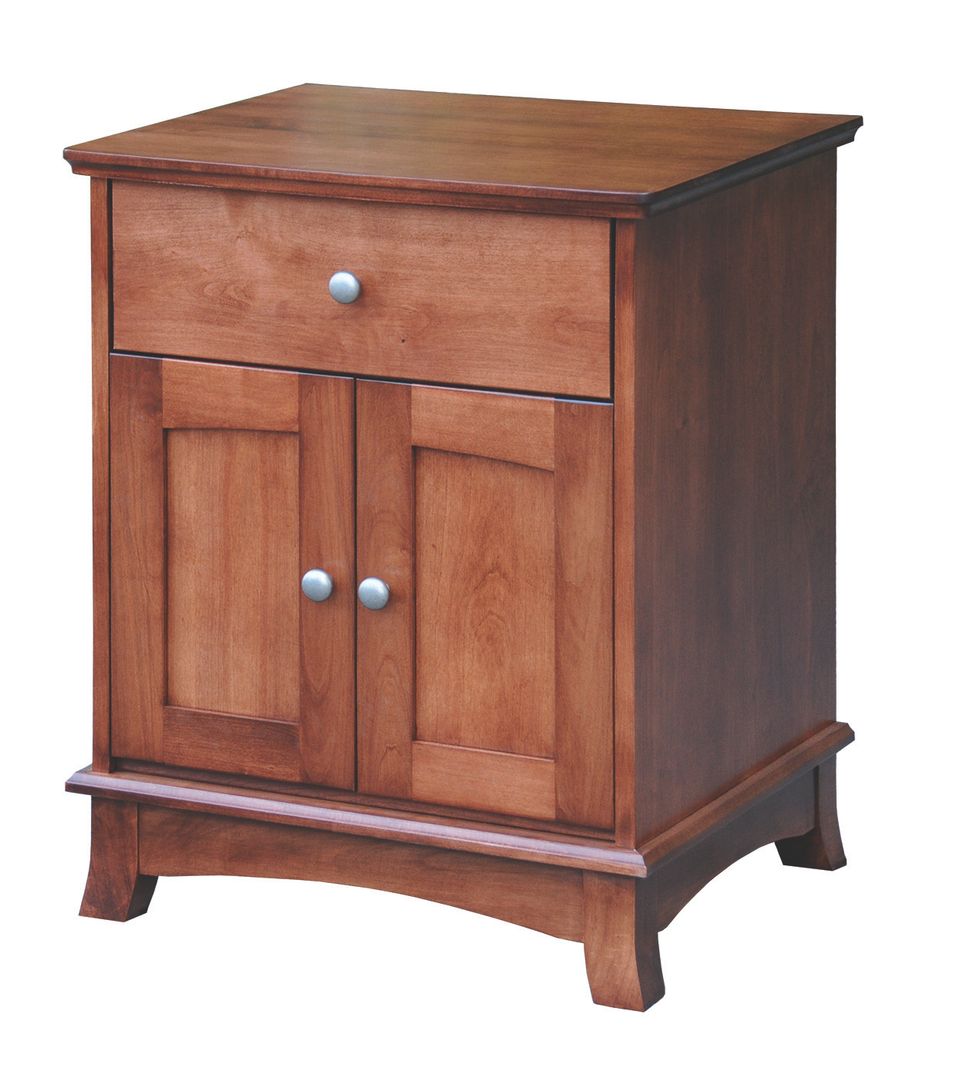 Cwf 720 1 drawer  2 door crescent nightstand