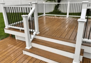 deck stairs and railing