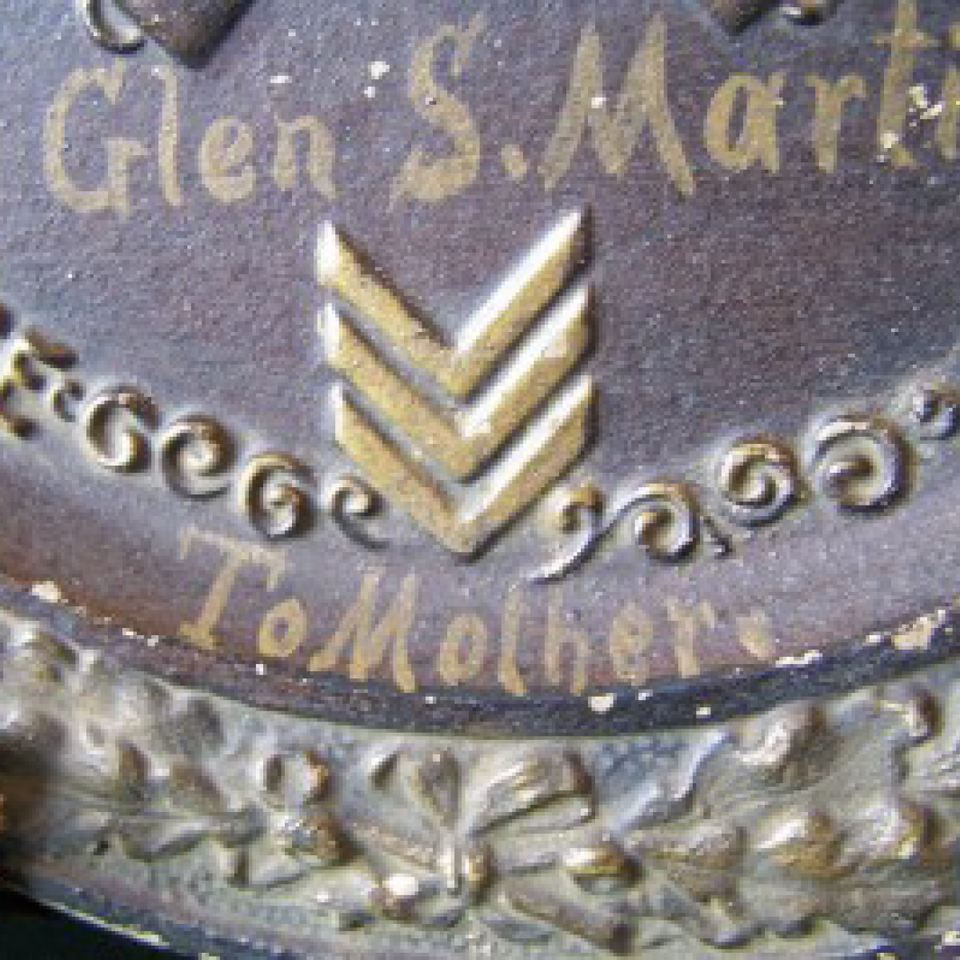 Id'ed wwi martin  soldiers souvenir service plate files220170912 2614 l2dixt