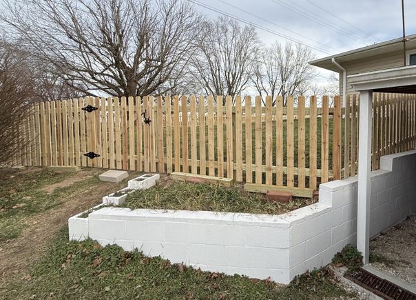 Picket fence residential carport