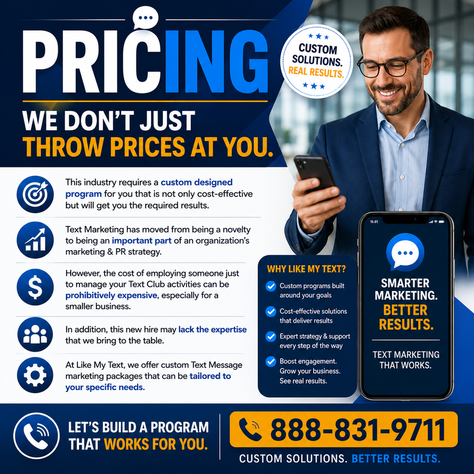 Pricing like my text fb ad