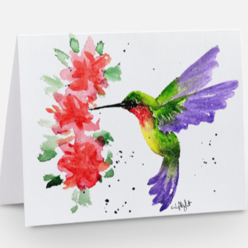 Hummingbird 3 notecard