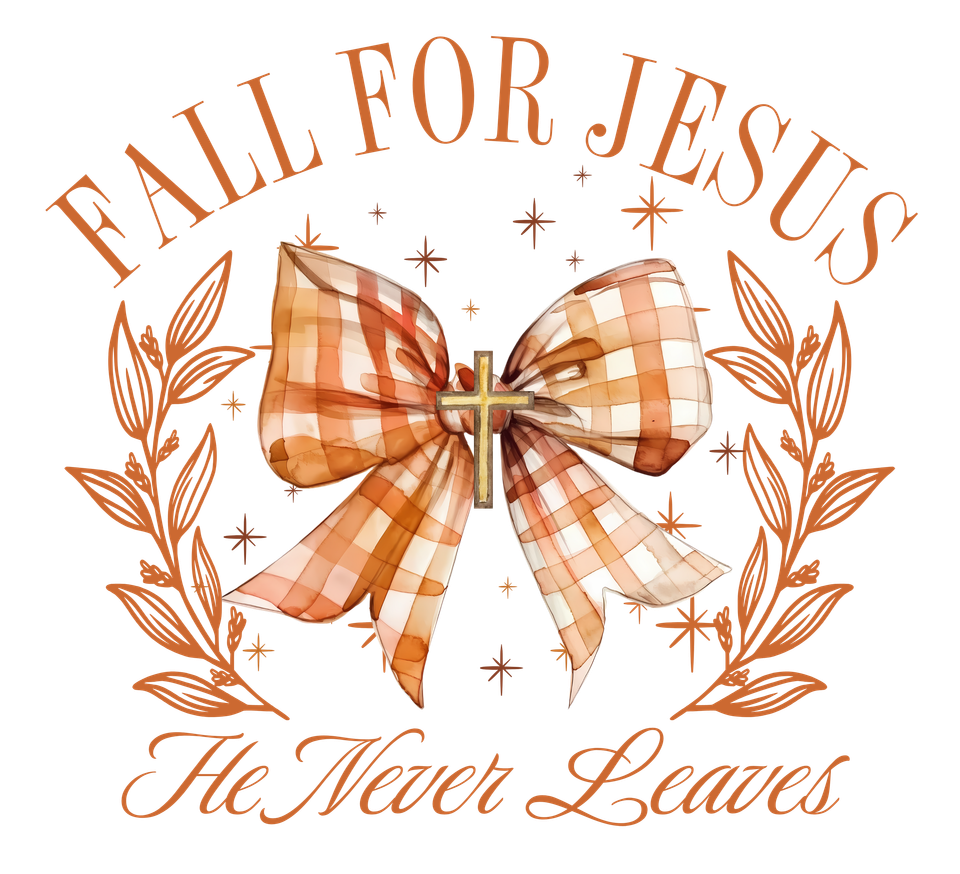 Seasons   fall   fall for jesus bow with cross