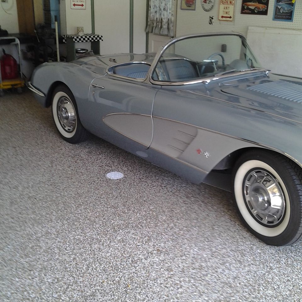 Vintage corvette garage