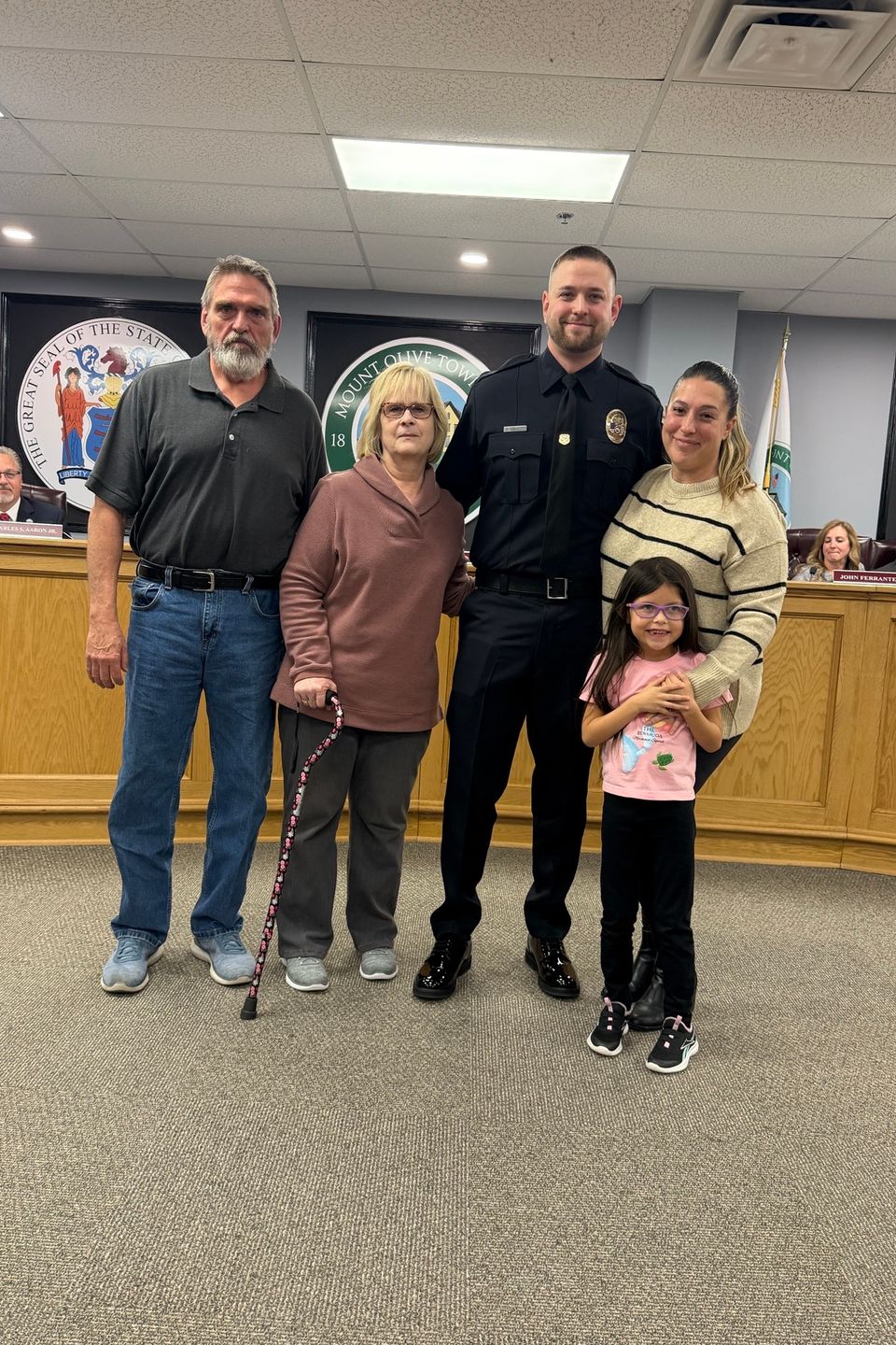 The swearing in of police officer ryan hammell 