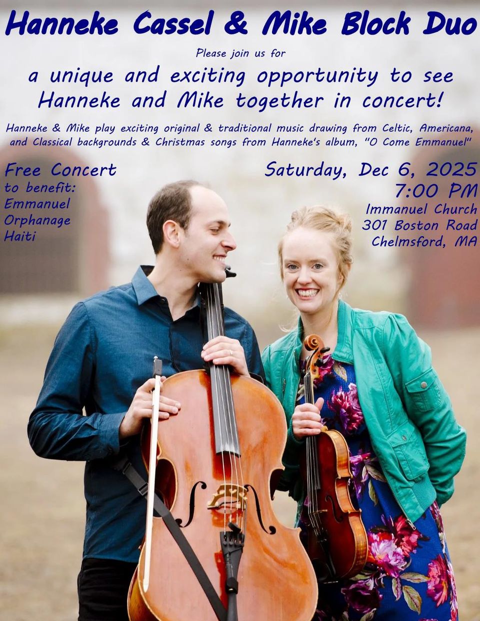 Hanneke cassel and mike block in concert