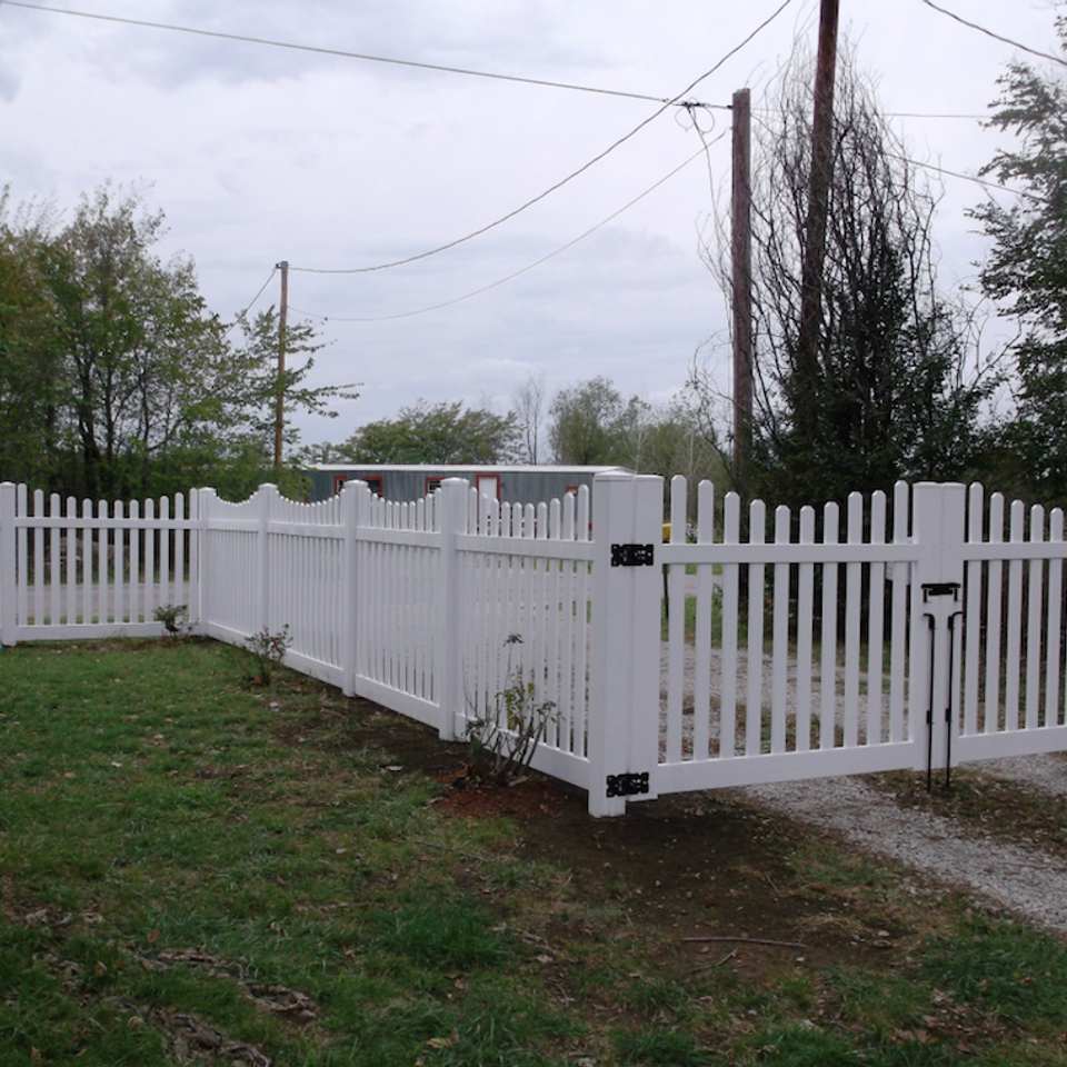 Midland vinyl fence   deck company   tulsa and coweta  oklahoma   vinyl metal wood fence sales and installation   picket   vinyl white picket fence with gate  scallop wave profile20170609 10688 1qflf6v