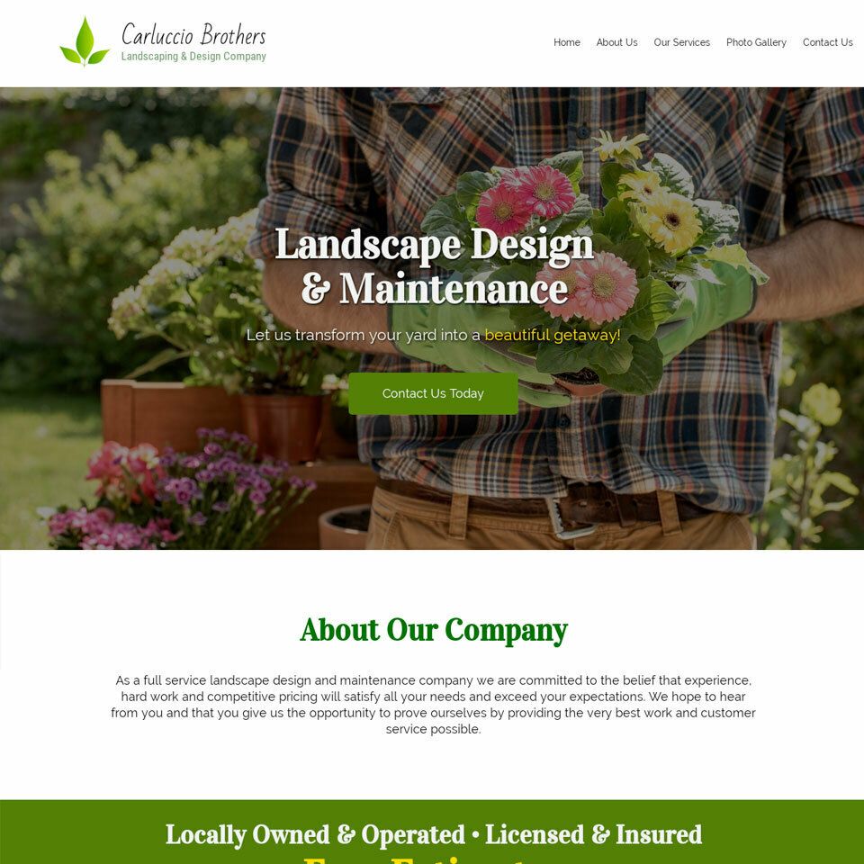 Landscaper website template
