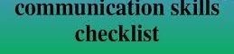 Communication skills checklists