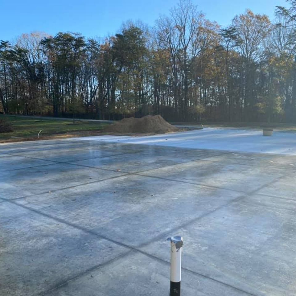 Greensboro concrete swimming pool deck