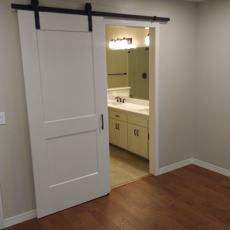 Weathered wood restoration  tulsa oklahoma  bathroom remodel with custom barn door 20181023 140639