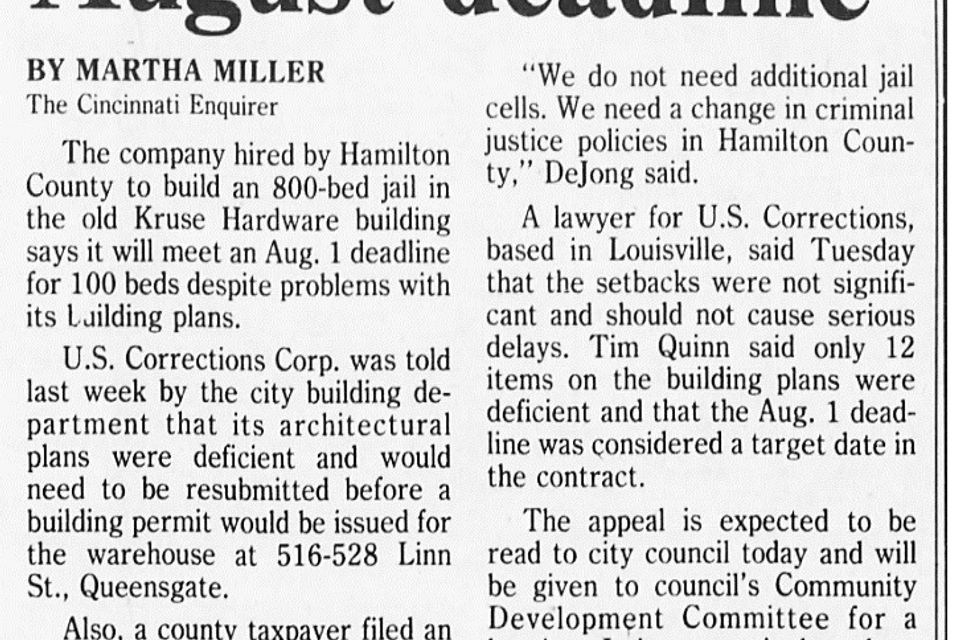 1991 mar newspaper plan criticism