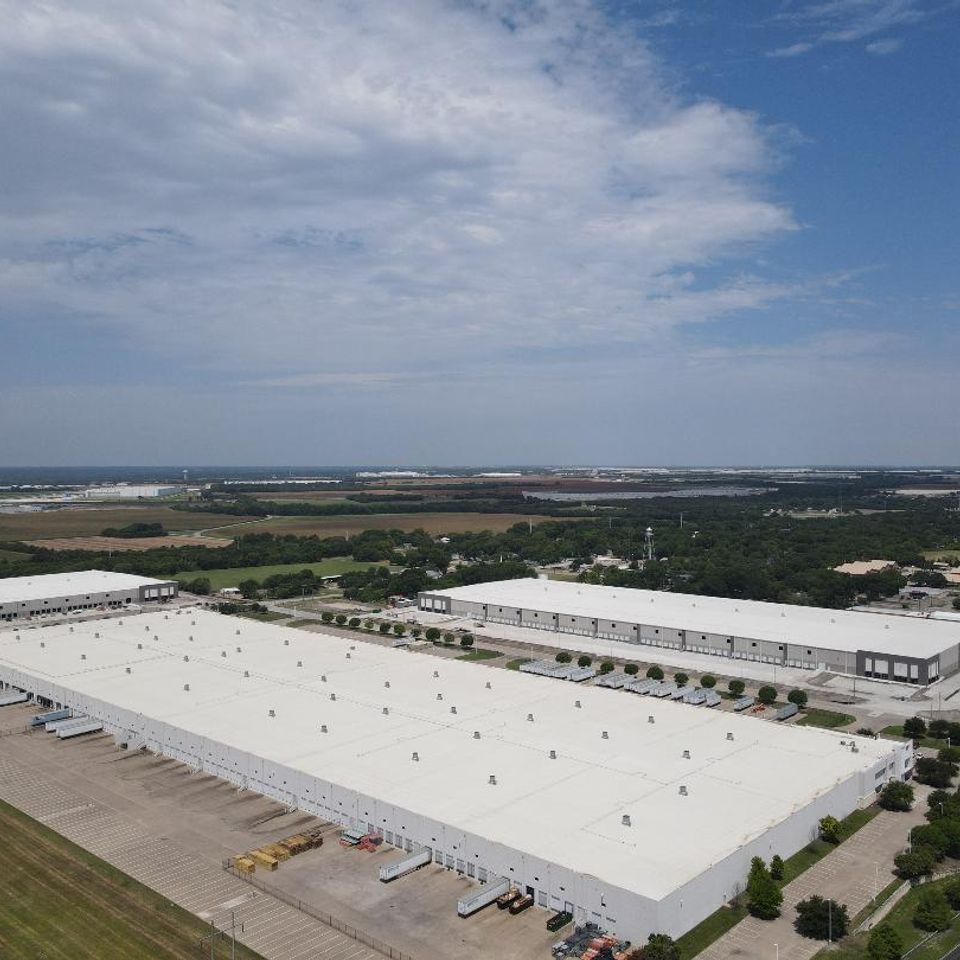 Drone photo of commercial building